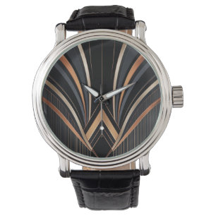 Art Deco Metallic Geometric Elegance Watch