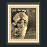 Art Deco Metropolitan Magazine 1920s Cover Poster<br><div class="desc">Nice looking,  colourful,  Art Deco design Poster for the 1925 cover of Metropolitan Magazine.</div>