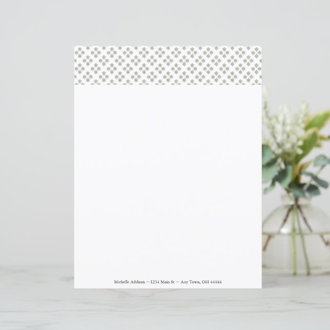 Art Deco Mini Stars Personalized Paper Sheet (Standing Front)