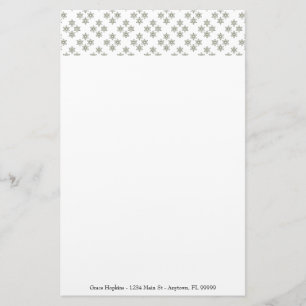 Art Deco Mini Stars Personalized Stationery