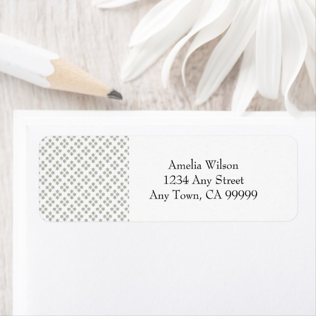 Art Deco Mini Stars Return Address Label (Insitu)