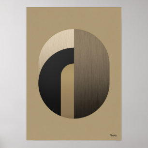 Art Déco minimaliste d'arche murale en or luxueux