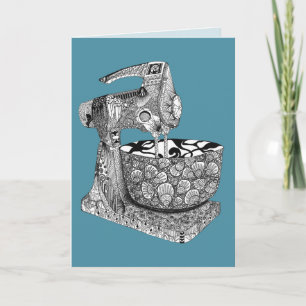 art deco mixer greeting card