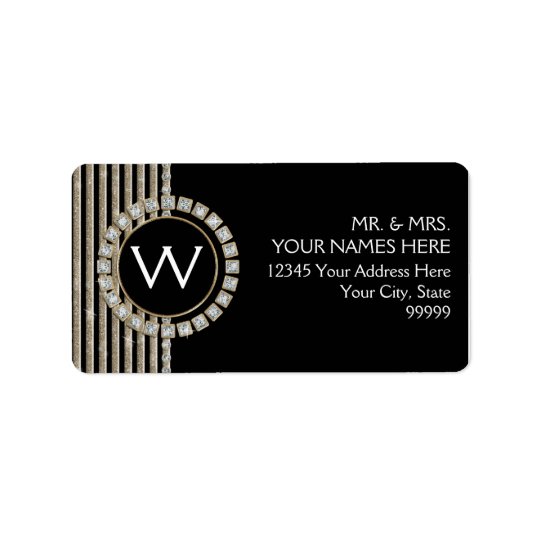 Art Deco Modern Horizontal Stripe Glitter Look