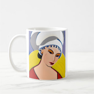 Art Deco Modern Lady in a Turban Coffee Mug
