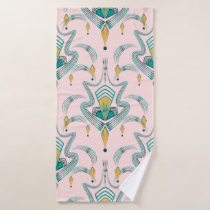 Art deco modern pattern graphic ornament. Abstract Bath Towel