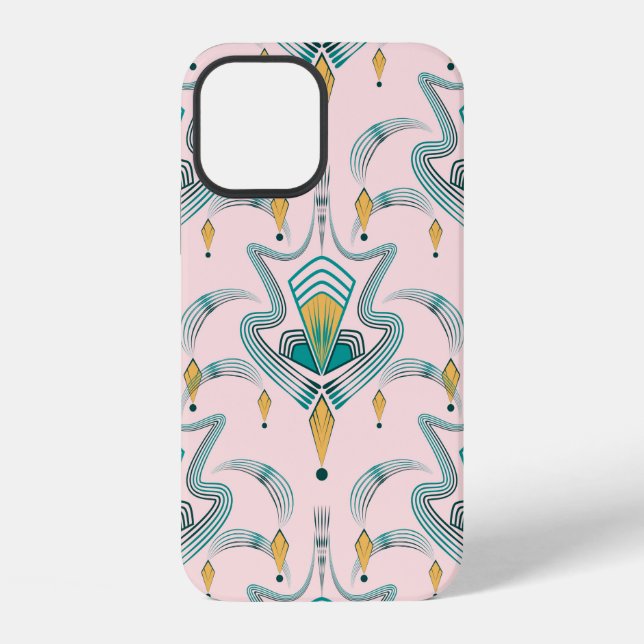 Art deco modern pattern graphic ornament. Abstract iPhone Case (Back)