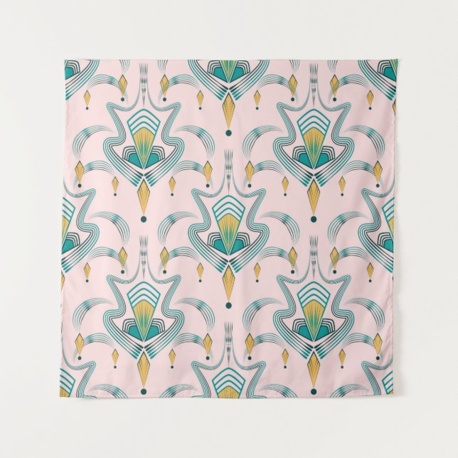 Art deco modern pattern graphic ornament. Abstract Tapestry (Front)