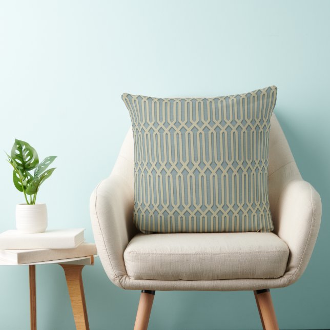 Art Deco Modern Pattern Throw Pillow (Chair)