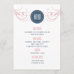 Art déco moderne épousant le menu