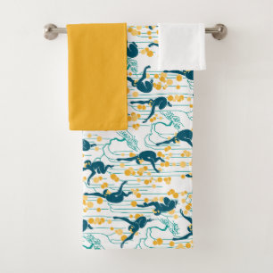 Art Deco Monkeys (autumn) Bath Towel Set