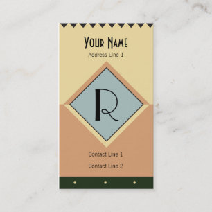 Art Deco Monogram Business Card