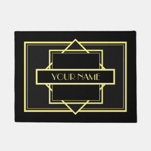 Art Deco Monogram - Gold Doormat