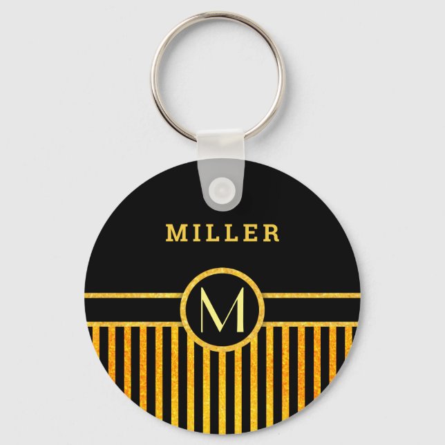 Art deco monogram keychain (Front)