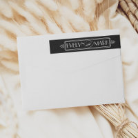 Art Deco Monogram Wedding Return Address