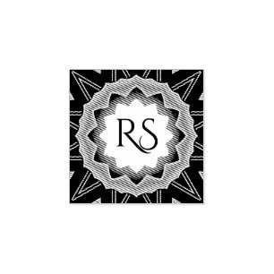 Art Deco Monogram Wood Art Stamp