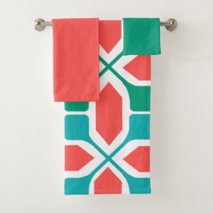 Art Deco Mosaic  Bath Towel Set
