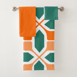 Art Deco Mosaic Bath Towel Set
