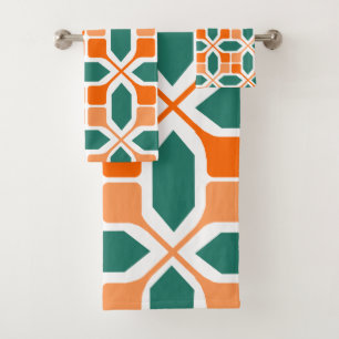 Art Deco Mosaic Bath Towel Set