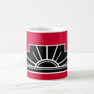 Art Deco Motif in B&W and Red Coffee Mug