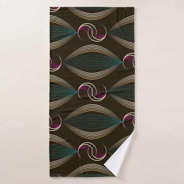 Art déco : motif vintage géométrique. (Serviette de bain)