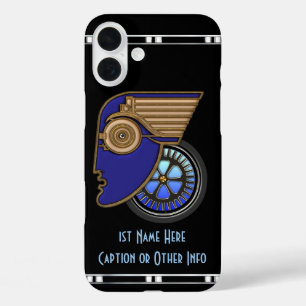 Art Deco Motorhead (Personalized) iPhone 16 Plus Case