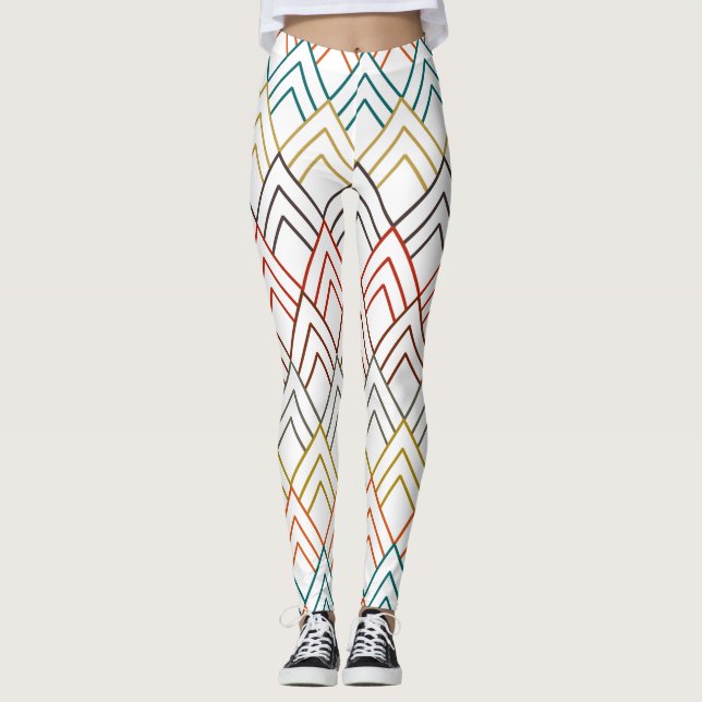 Art Deco Mountains  Leggings (Front)