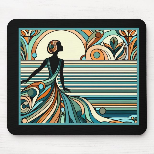 Art Deco Mouse Pad (Front)