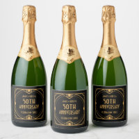 Art Deco Names 50th Anniversary CelebratIon Black