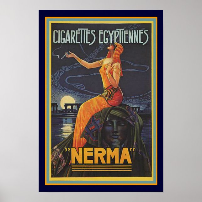 Art Deco Nerma Cigarette Ad Poster 13 x 19 (Front)