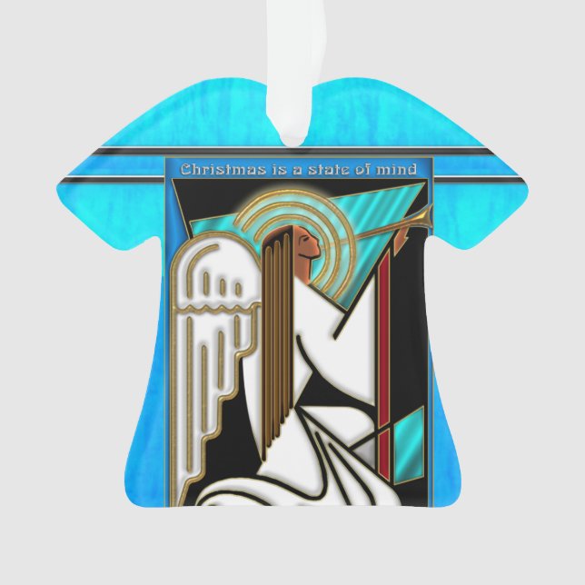 Art Déco Noël Angel Personnalisé (devant)