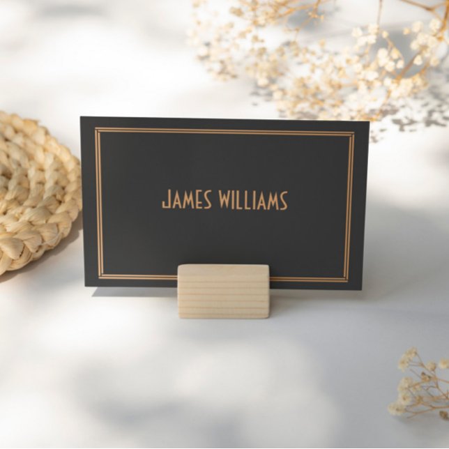 Art Déco Noir Grand Gatsby Place Fixation Cartes (Créateur téléchargé)