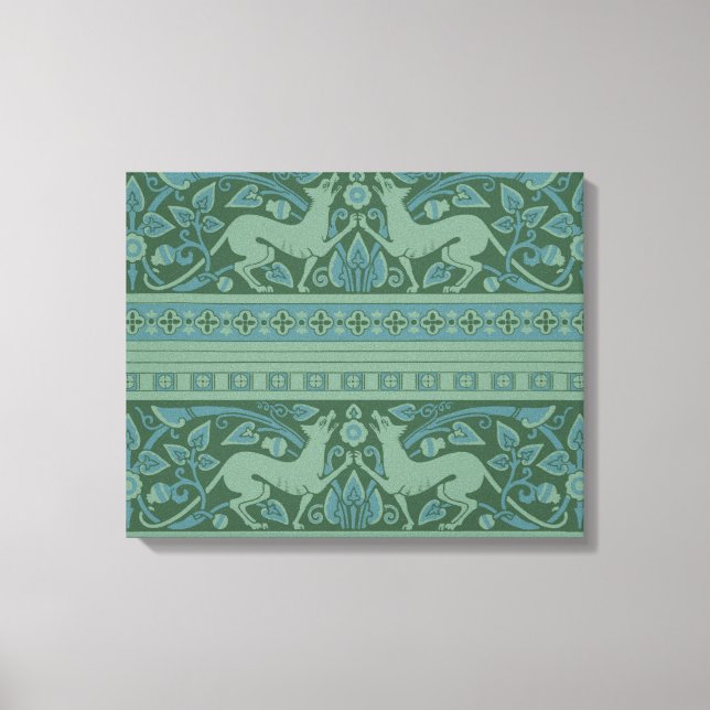 Art Déco Nouveau Chien Nature Motif animal (Recto)