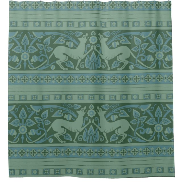 Art Deco Nouveau Dog Nature Animal Pattern (Front)