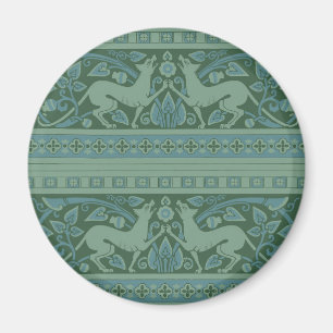 Art Deco Nouveau Dog Nature Animal Pattern Magnet