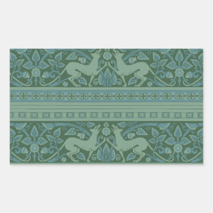 Art Deco Nouveau Dog Nature Animal Pattern Sticker