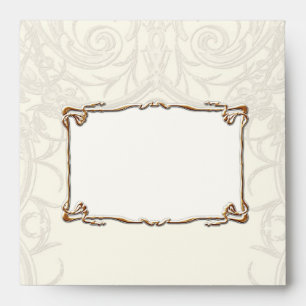Art Deco Nouveau Gatsby Style Gold n Lace Look Envelopes