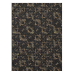 Art deco, nouveau,vintage,black,gold,chic,elegant tablecloth