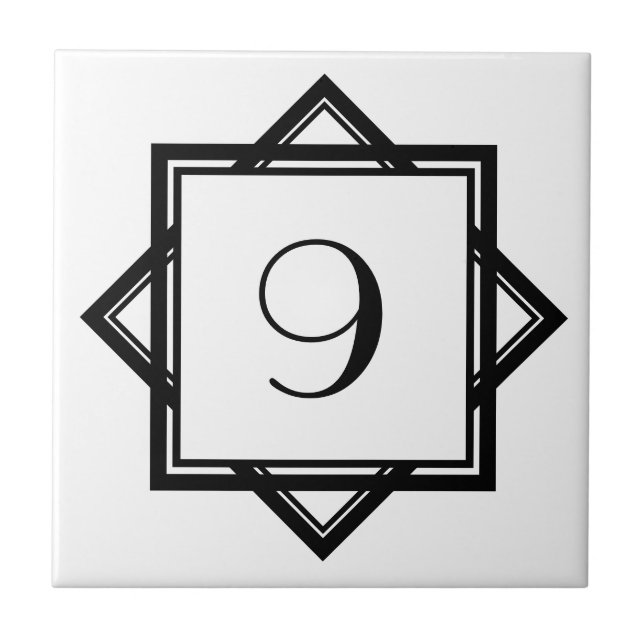 Art Deco Number Tile (Front)