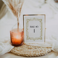 Art Deco Old Hollywood 1920's Table Number