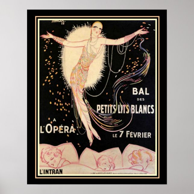 Art Déco Opéra de France 16 x 20 Imprimer (Devant)