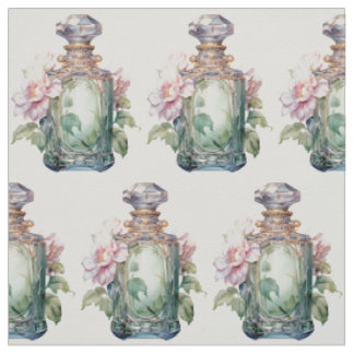 Art Deco Opulence perfume bottle Green Fabric