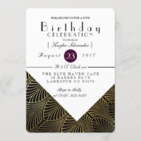Art déco or des années 1920 | Invitation de fête d