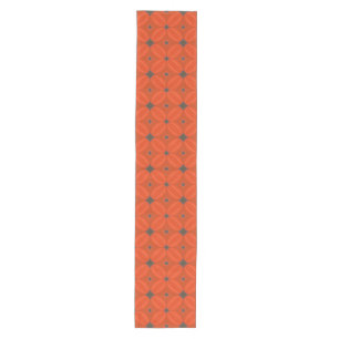 Art Deco Orange and Grey Table Runner