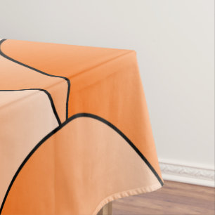 Art Deco Orange Scales Design Tablecloth