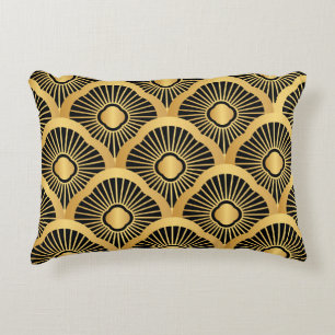 Art Deco Ornament: Seamless Vintage Pattern Accent Pillow