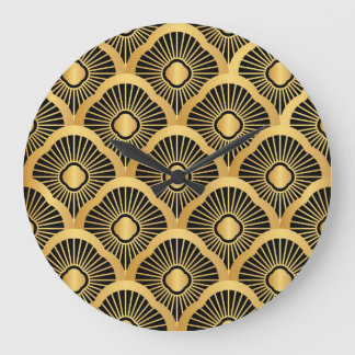 Art Deco Ornament: Seamless Vintage Pattern Large Clock