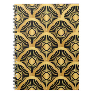Art Deco Ornament: Seamless Vintage Pattern Notebook