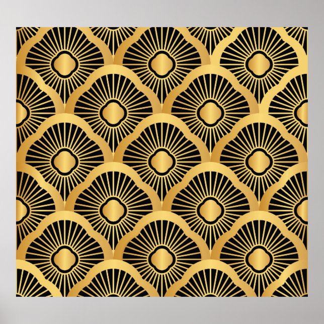Art Deco Ornament: Seamless Vintage Pattern Poster (Front)