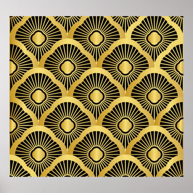 Art Deco Ornament: Seamless Vintage Pattern Poster (Front)